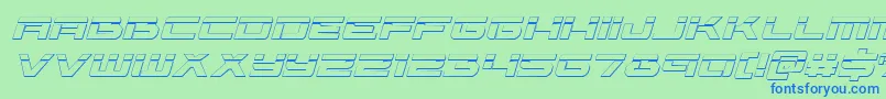 Vorpal3Dital Font – Blue Fonts on Green Background