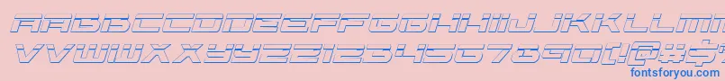 Vorpal3Dital Font – Blue Fonts on Pink Background