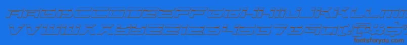 Vorpal3Dital Font – Brown Fonts on Blue Background