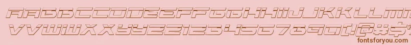Vorpal3Dital Font – Brown Fonts on Pink Background