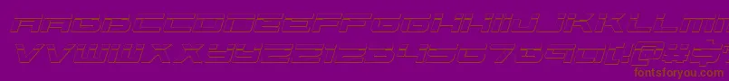 Vorpal3Dital Font – Brown Fonts on Purple Background