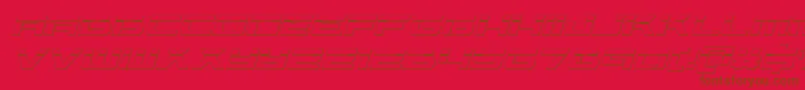 Vorpal3Dital Font – Brown Fonts on Red Background