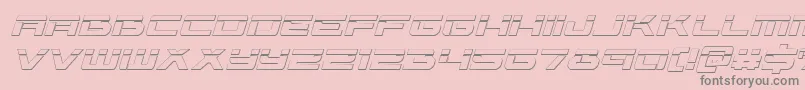 Vorpal3Dital Font – Gray Fonts on Pink Background