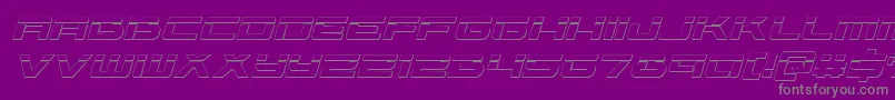 Vorpal3Dital Font – Gray Fonts on Purple Background