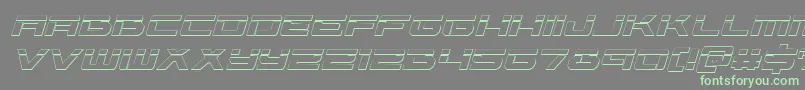 Vorpal3Dital Font – Green Fonts on Gray Background