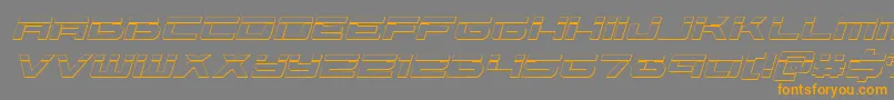 Vorpal3Dital Font – Orange Fonts on Gray Background