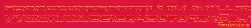 Vorpal3Dital Font – Orange Fonts on Red Background
