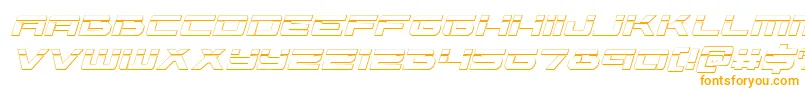 Vorpal3Dital Font – Orange Fonts on White Background