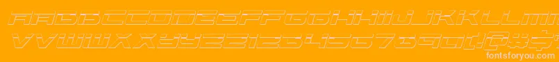 Vorpal3Dital Font – Pink Fonts on Orange Background