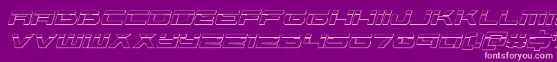 Vorpal3Dital Font – Pink Fonts on Purple Background