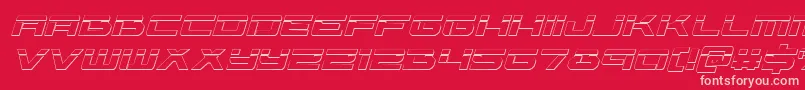 Vorpal3Dital Font – Pink Fonts on Red Background