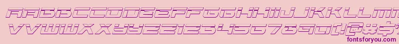 Vorpal3Dital Font – Purple Fonts on Pink Background
