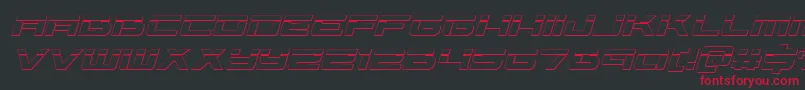 Vorpal3Dital Font – Red Fonts on Black Background