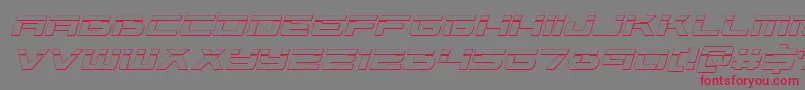 Шрифт Vorpal3Dital – красные шрифты на сером фоне