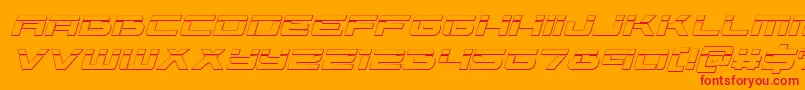 Vorpal3Dital Font – Red Fonts on Orange Background