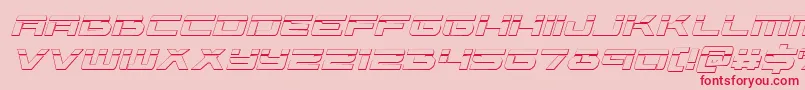 Vorpal3Dital Font – Red Fonts on Pink Background