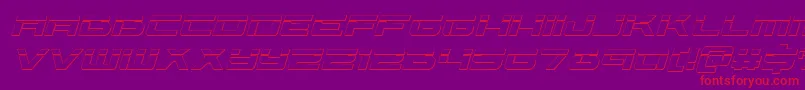 Vorpal3Dital Font – Red Fonts on Purple Background
