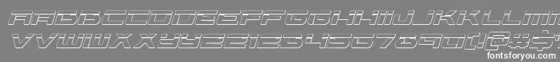 Vorpal3Dital Font – White Fonts on Gray Background