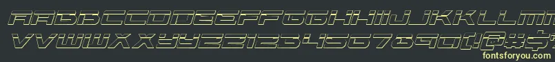 Vorpal3Dital Font – Yellow Fonts on Black Background