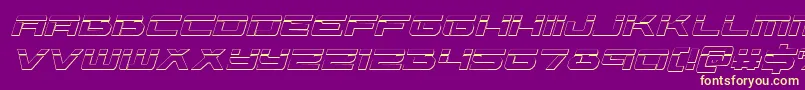 Vorpal3Dital Font – Yellow Fonts on Purple Background