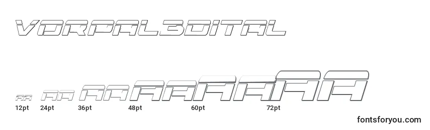 Vorpal3Dital Font Sizes