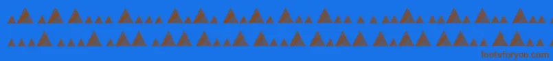 Morsemountaincode Font – Brown Fonts on Blue Background