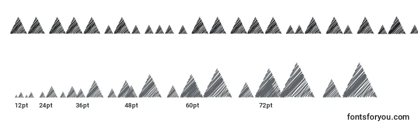 Größen der Schriftart Morsemountaincode