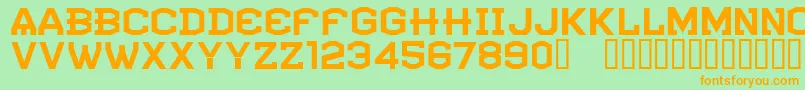 CfatlantideRegular Font – Orange Fonts on Green Background