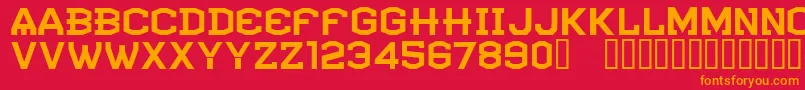 fuente CfatlantideRegular – Fuentes Naranjas Sobre Fondo Rojo