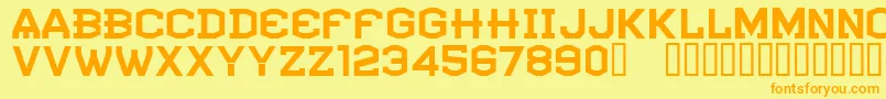 CfatlantideRegular Font – Orange Fonts on Yellow Background