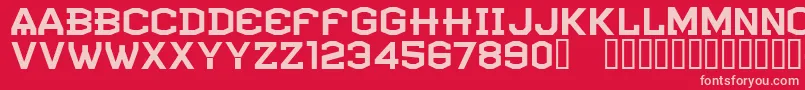 CfatlantideRegular Font – Pink Fonts on Red Background