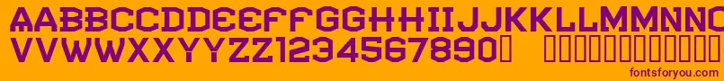 CfatlantideRegular Font – Purple Fonts on Orange Background