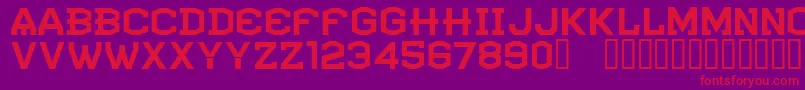 CfatlantideRegular Font – Red Fonts on Purple Background