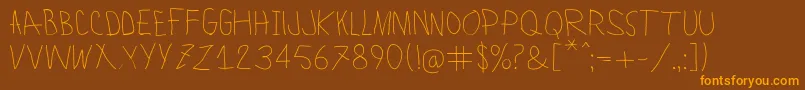 LamiarLight Font – Orange Fonts on Brown Background