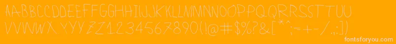 LamiarLight-Schriftart – Rosa Schriften auf orangefarbenem Hintergrund