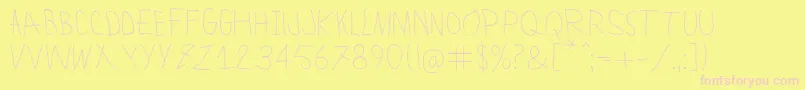 LamiarLight Font – Pink Fonts on Yellow Background