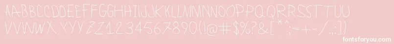 LamiarLight Font – White Fonts on Pink Background