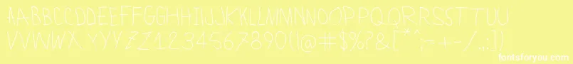 LamiarLight Font – White Fonts on Yellow Background