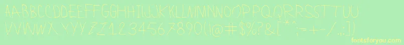 LamiarLight Font – Yellow Fonts on Green Background