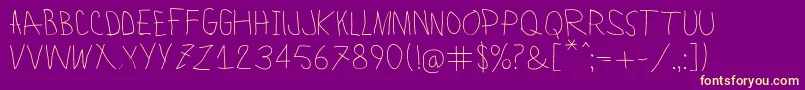 LamiarLight Font – Yellow Fonts on Purple Background