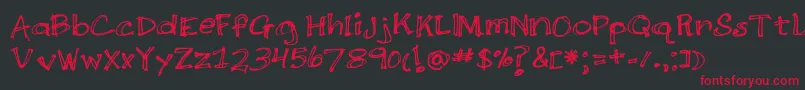 BmdDoubleScratch Font – Red Fonts on Black Background