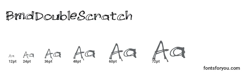 Размеры шрифта BmdDoubleScratch