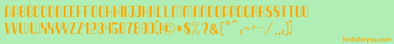 Quimbie Font – Orange Fonts on Green Background