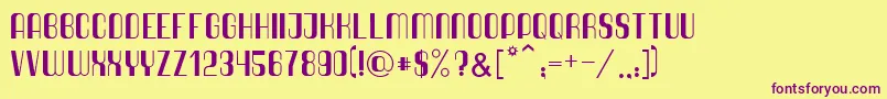 Quimbie Font – Purple Fonts on Yellow Background