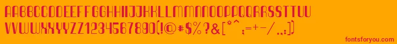 Quimbie Font – Red Fonts on Orange Background