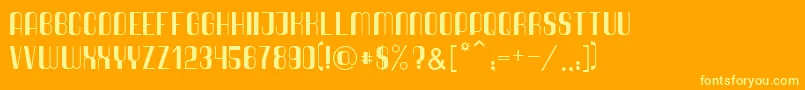 Quimbie Font – Yellow Fonts on Orange Background