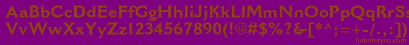 CantoriamtstdBold Font – Brown Fonts on Purple Background