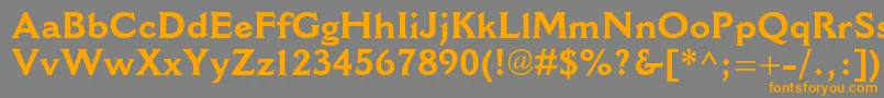 フォントCantoriamtstdBold – オレンジの文字は灰色の背景にあります。