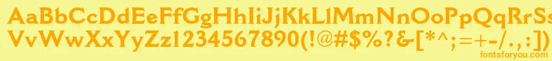 CantoriamtstdBold-Schriftart – Orangefarbene Schriften auf gelbem Hintergrund