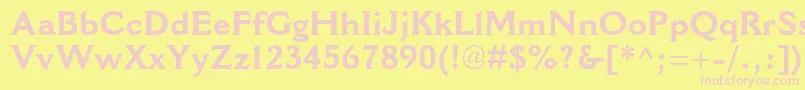CantoriamtstdBold Font – Pink Fonts on Yellow Background